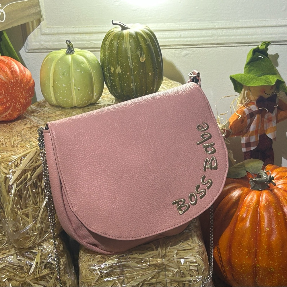 Pink boss babe purse